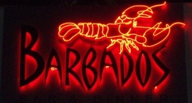 Реклама от неон "Barbados" Слънчев бряг