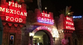 Неонова реклама "The Castle" Слънчев бряг